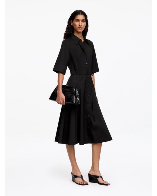 ARKET Black Cotton Shirt Dress
