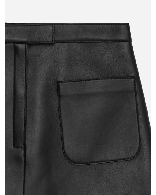 ARKET White Leather Mini Skirt