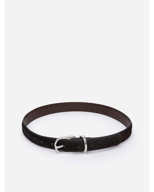 ARKET White Pony Hair-Effect Leather Belt