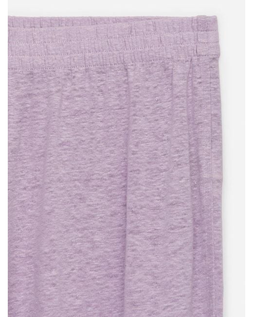 ARKET Purple Fluid Linen Trousers