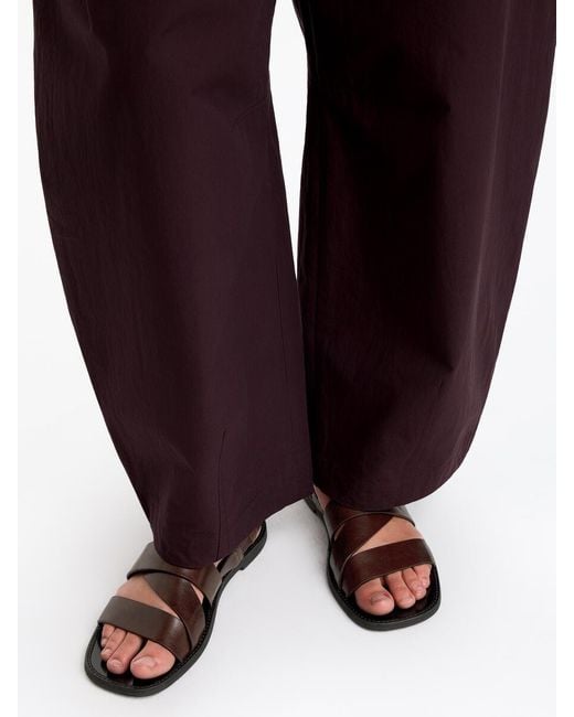 ARKET Purple Leather Strap Sandals