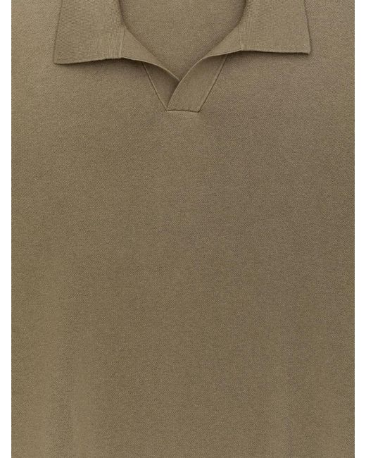 ARKET Natural Cotton Silk Blend Polo Shirt for men