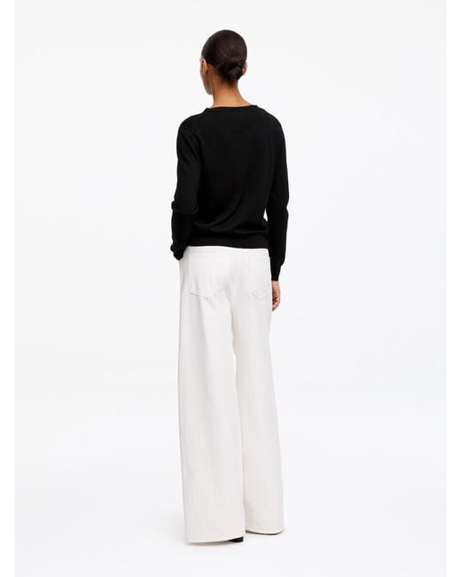 ARKET Black Merino Wool Cardigan