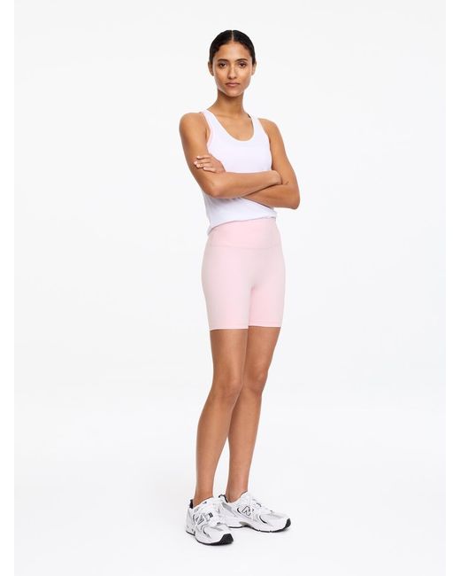 ARKET White Soft Stretch Biker Shorts