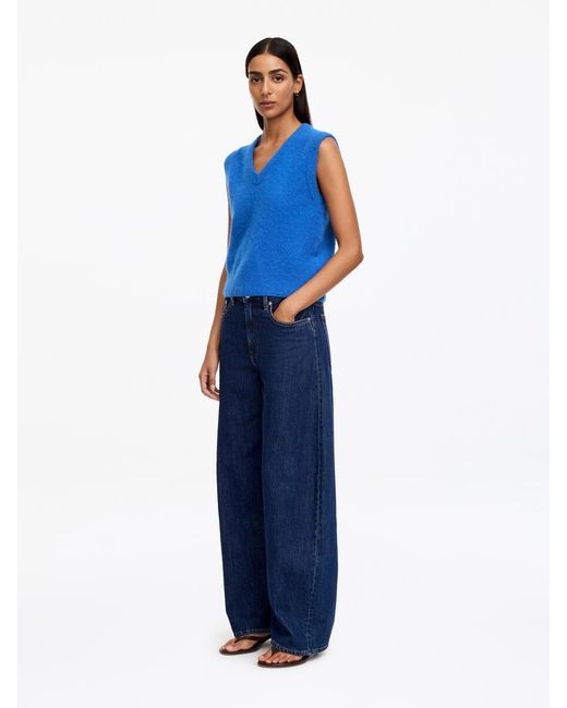 ARKET Blue Alpaca-Wool Blend Vest