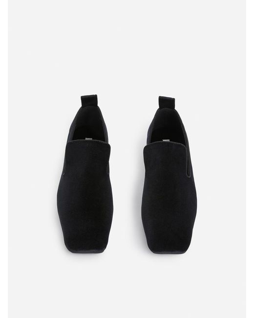 ARKET Black Indoor Velvet Loafers