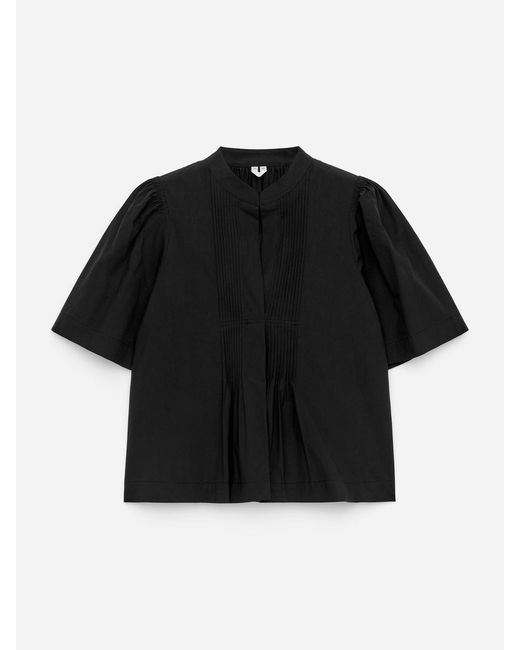 ARKET Black Pleated Blouse