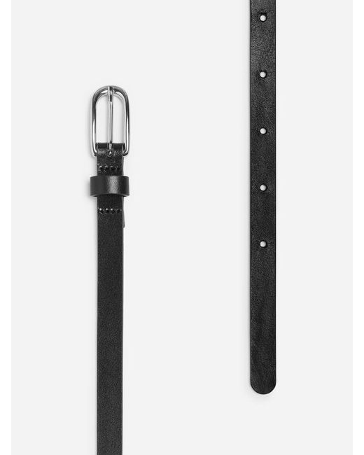 ARKET Black Schmaler Ledergürtel