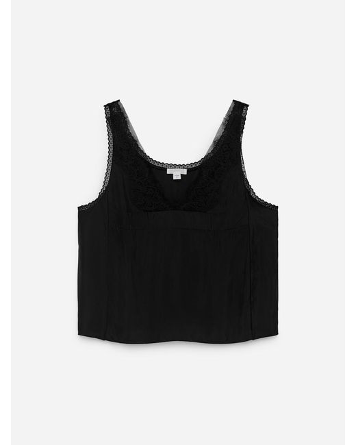 ARKET Black Lace-Detail Top