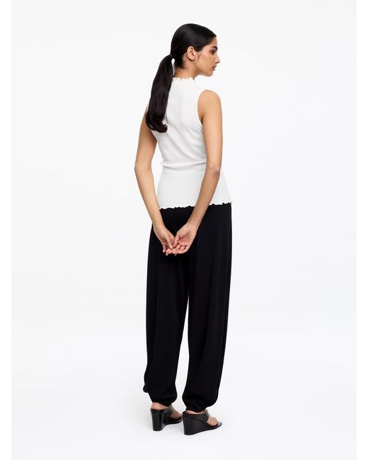 ARKET White Mock-Neck Ribbed Top