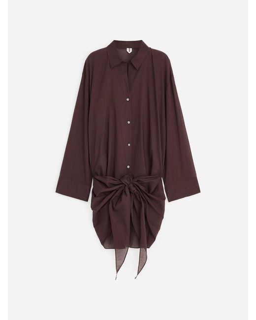ARKET Red Lyocell Blend Shirt Dress