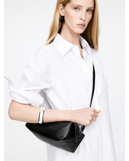 ARKET White Umhängetasche Aus Leder