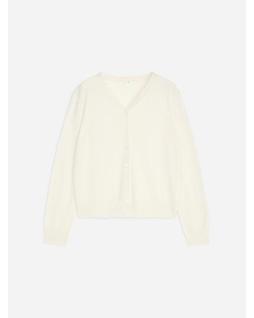 ARKET White Merino Wool Cardigan