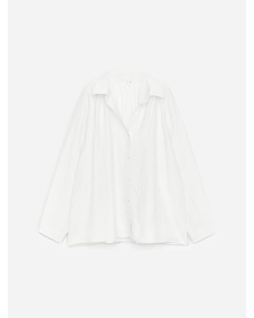 ARKET White Viscose-Linen Shirt