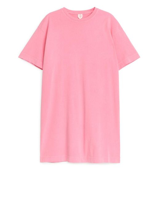ARKET Pink Oversize T-shirt Dress