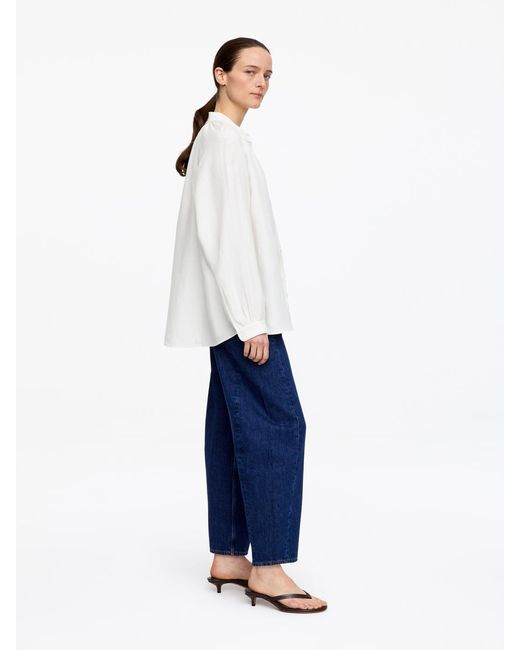 ARKET White Viscose-Linen Shirt