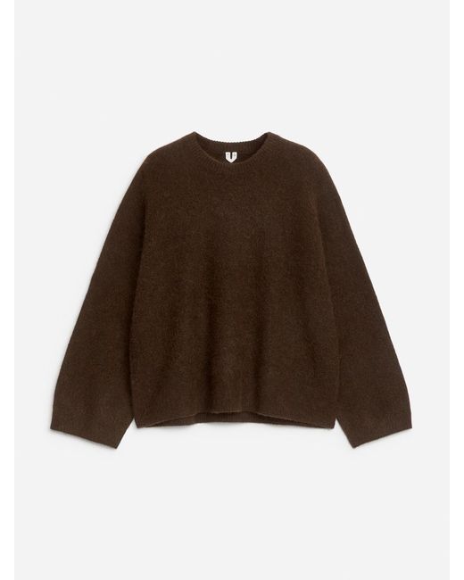 ARKET Brown Alpaca-Wool Blend Jumper