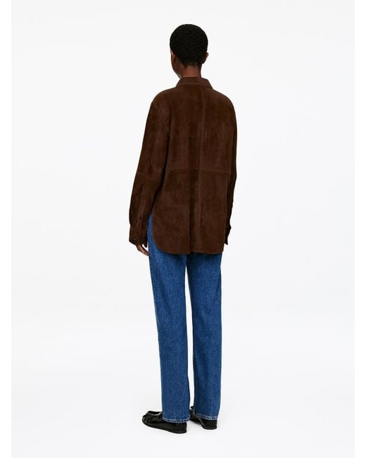 ARKET Brown Suede Shirt