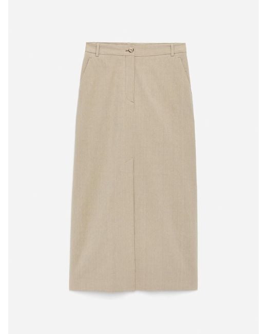 ARKET Natural Cotton-Linen Skirt