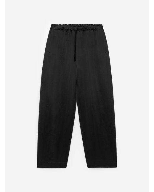ARKET Black Drawstring Satin Trousers