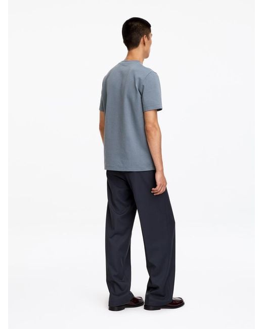 ARKET Blue Interlock Regular T-Shirt for men