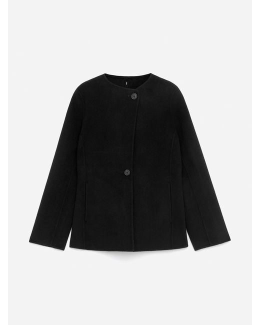 ARKET Black Doublé Wool-Blend Blazer