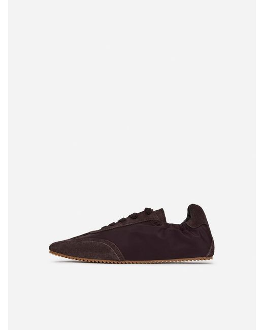 ARKET White Suede Nylon Trainers