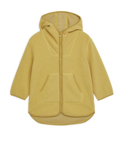 ARKET Yellow Hooded Fleece Jacket