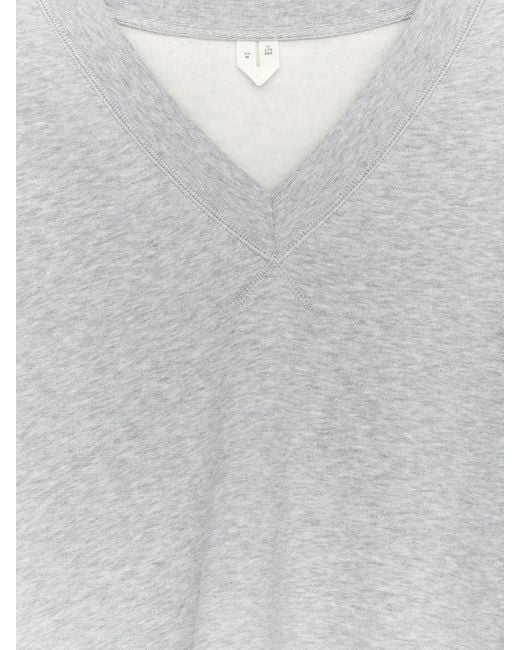 ARKET Gray V-Neck Sweatshirt