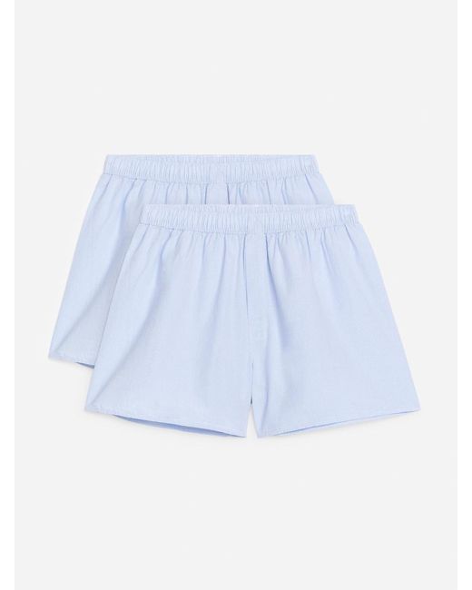 ARKET Blue Woven Boxers, Set Of 2 for men
