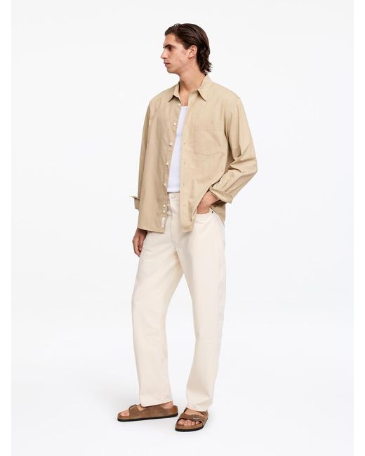ARKET Natural Relaxed Cotton Twill Shirt for men