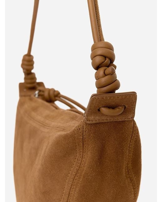 ARKET Black Split Suede Crescent Bag