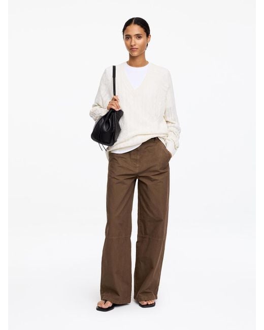 ARKET Brown Cargo Trousers