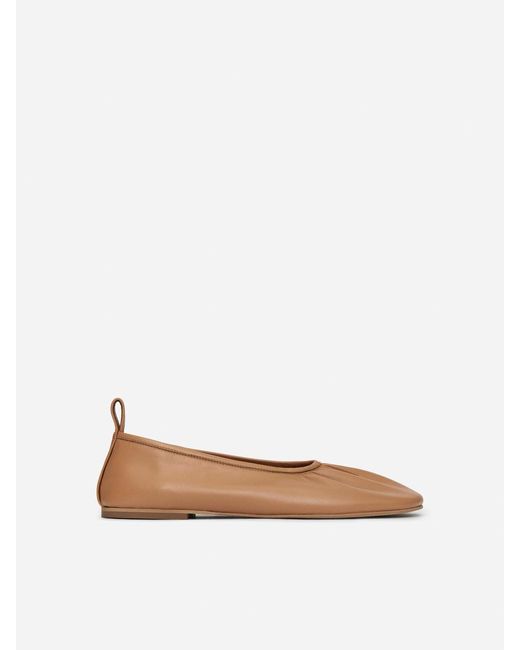 ARKET White Leather Ballet Flats