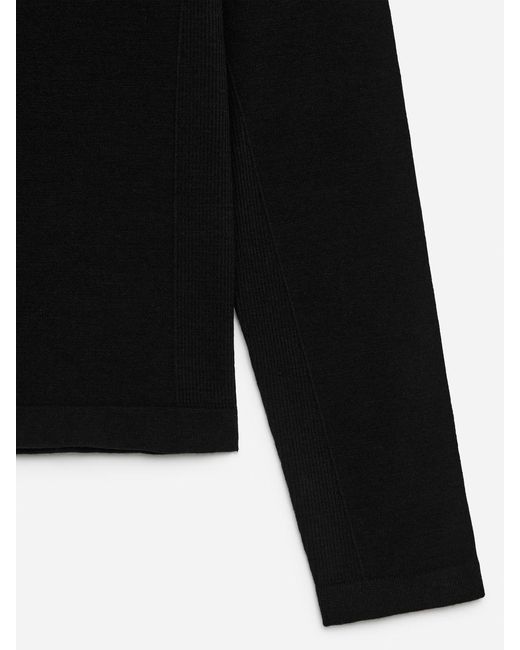 ARKET Black Seamless Wool-Blend Top