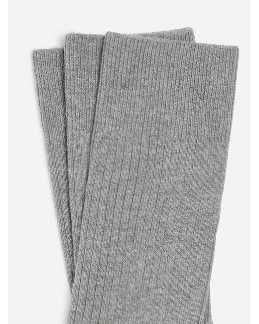 ARKET White Supima Cotton Rib Socks Set Of 3 Pairs for men