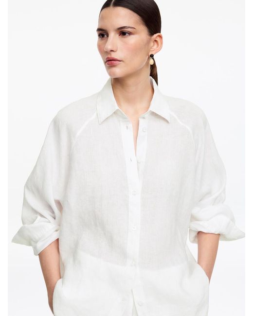 ARKET White Relaxed Linen Shirt