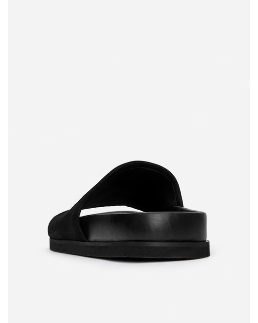 ARKET Black Suede Sandals