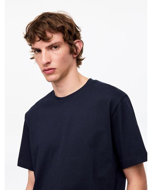 ARKET Blue 220 Gsm Relaxed T-Shirt for men