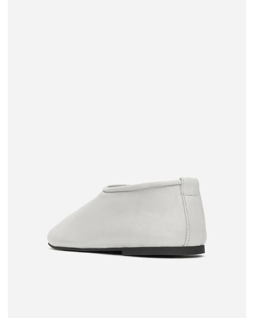 ARKET Blue Leather Ballet Flats
