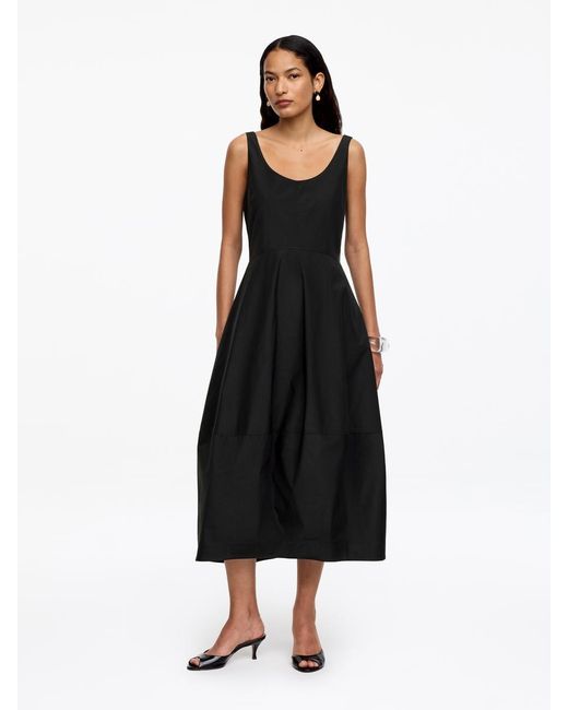 ARKET Black Cocoon Taffeta Dress