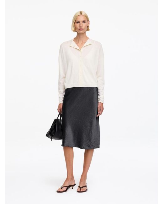 ARKET White Satin Slip Skirt