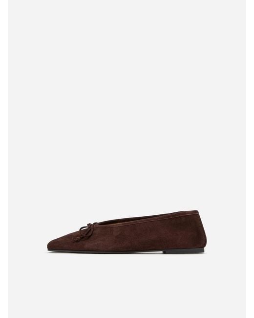 ARKET Blue Suede Ballerinas