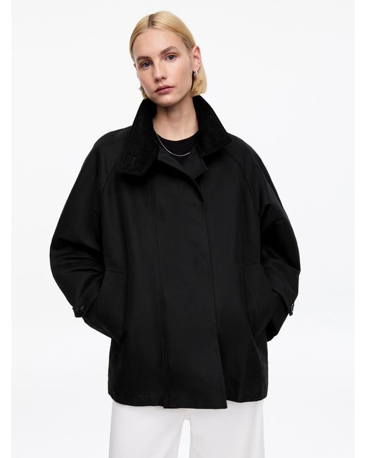 ARKET Black Corduroy-Collar Jacket