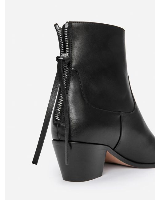 ARKET Black Leather Ankle Boots