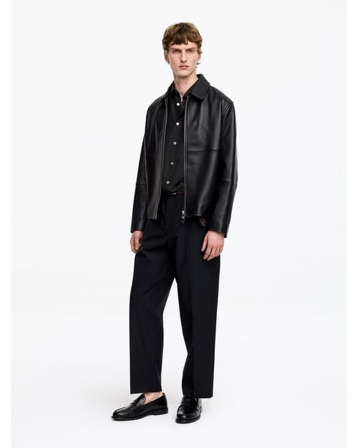ARKET Black Relaxed Silk Shirt for men