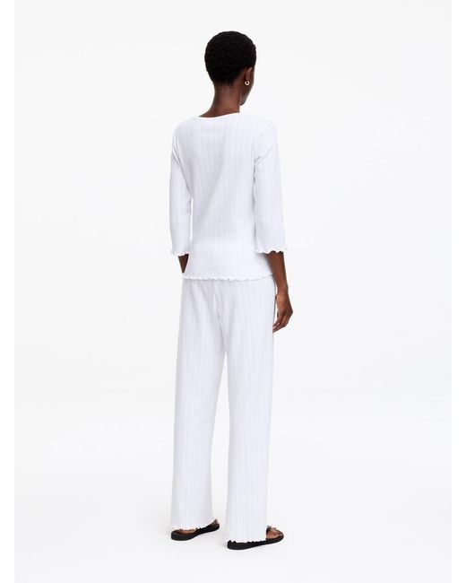 ARKET White Pointelle-Knitted Top