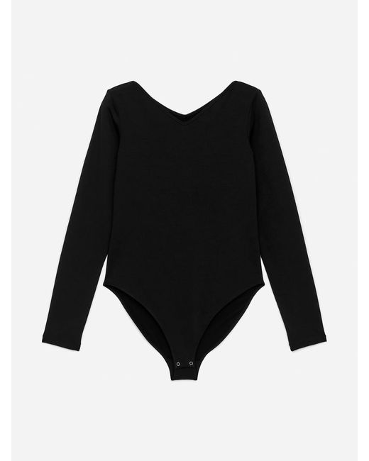 ARKET Black V-Neck Bodysuit