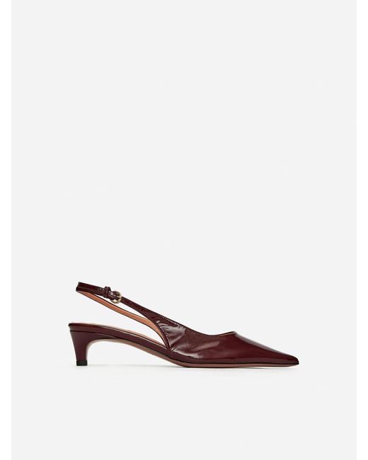 ARKET Red Slingback Leather Pumps