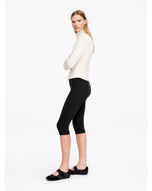 ARKET White Soft Stretch Capri Leggings